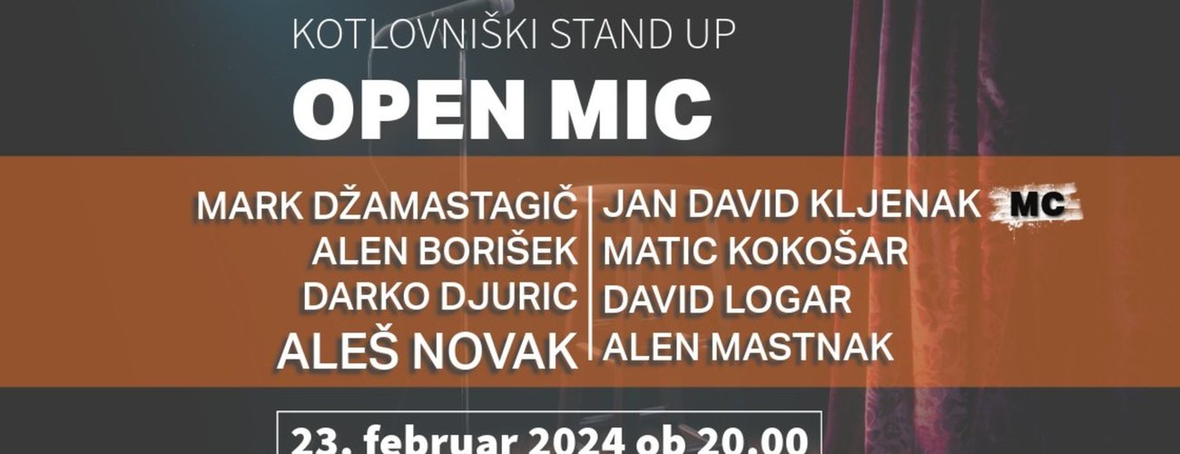 Kotlovniški stand up: Open mic