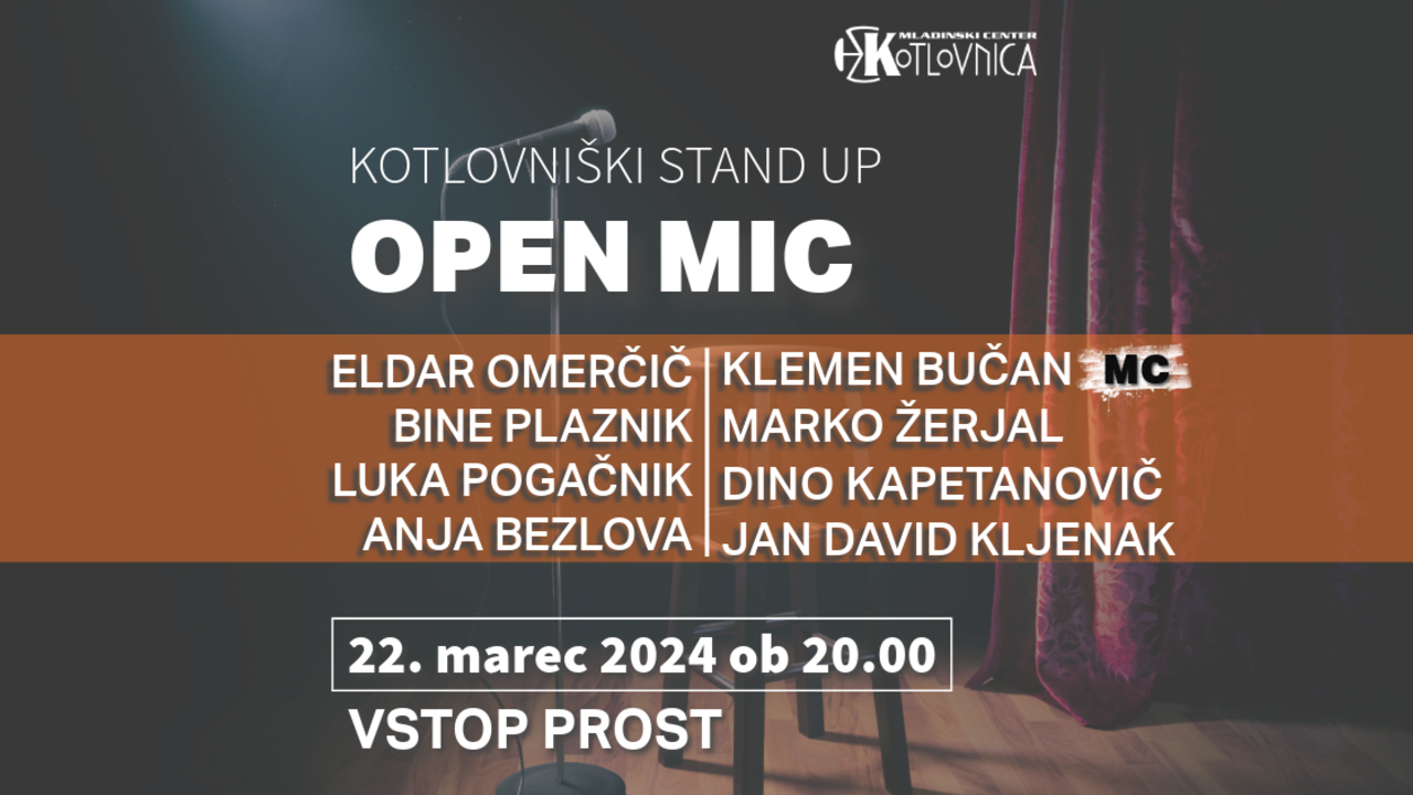 Kotlovniški stand up: Open mic