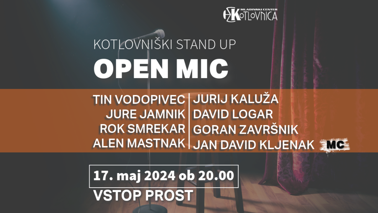 Kotlovniški standup: Open mic